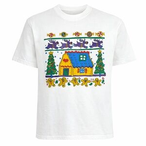 Vintage 90s Christmas T Shirt AllSport Single Stitch USA Gingerbread XL